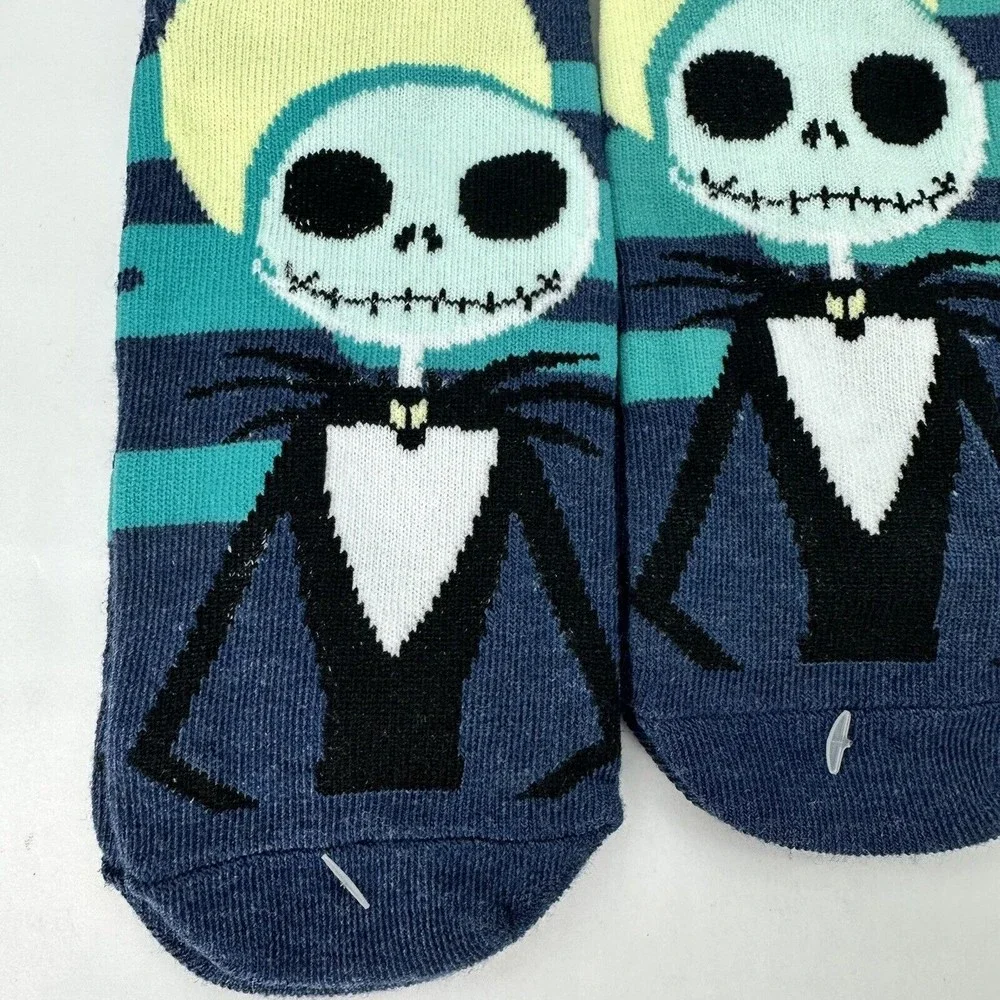 Disney Jack Skellington Nightmare Before Christmas No Show Socks Sz 4-10 Blue